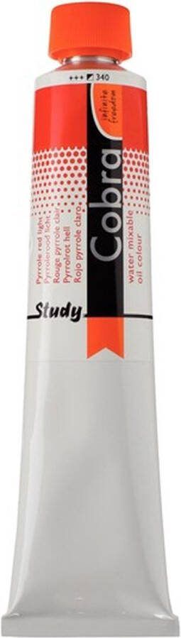 Cobra Study Water Vermengbare Olieverf Tube Pyrrolerood licht 340 200 ml