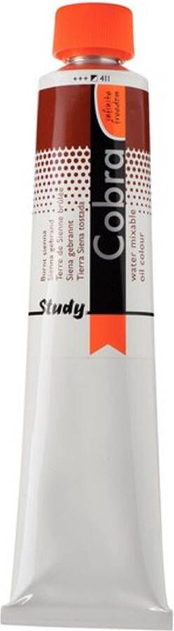 Cobra Study Water Vermengbare Olieverf Tube Sienna gebrand 411 200 ml