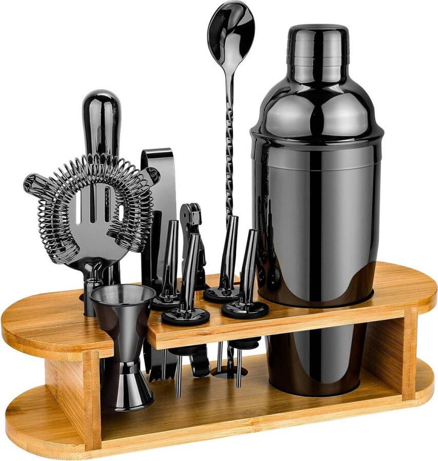 Cocktailset 12-delig Professionele Roestvrijstalen Cocktail Set Barset Mixen van Dranken Geschenken voor Vrouwen Mannen Cocktail Liefhebbers Home Essentials Cocktail Shaker