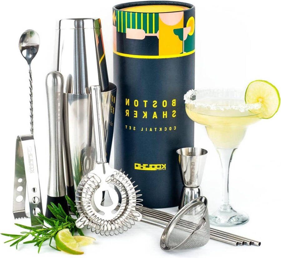Cocktailset Boston Shaker Tin Cadeauset voor Mannen Vrouwen 12 Delig Mix Kit Cocktailshaker Kit Kopen Cocktails Bar Accessoires Gepersonaliseerde Cadeaudoos