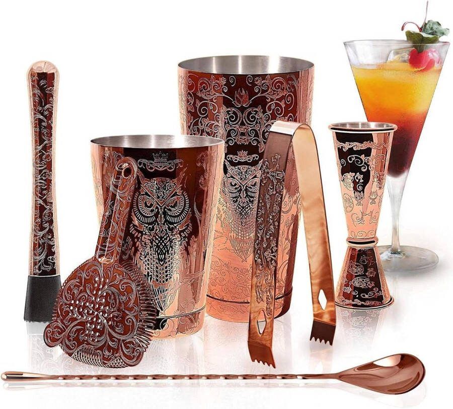 Cocktailset Cocktailshakerset Sky Fish Geschenkdoos Set van 7 Handwash Verkoperkleurig