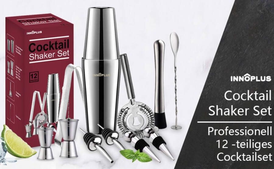 Cocktailshaker Set 12 Delig Premium PEAM