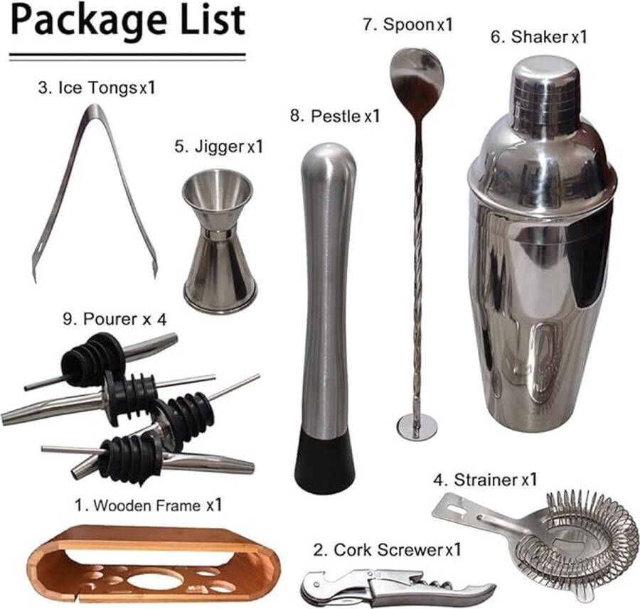 Cocktailshaker set Premium cocktailshakerset 12