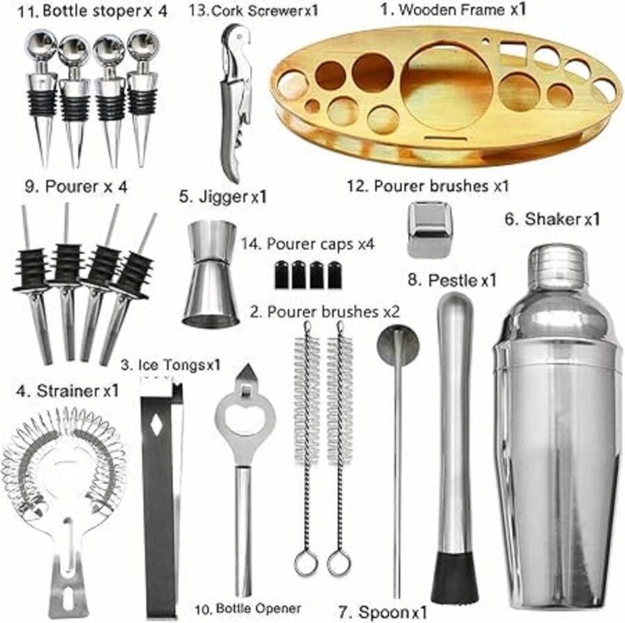 Cocktailshaker set Premium cocktailshakerset 23