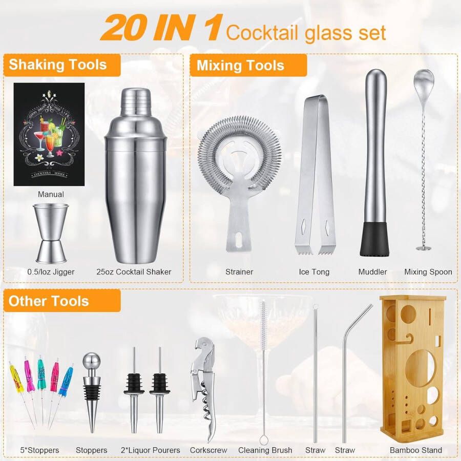 Cocktailshaker set Premium cocktailshakerset