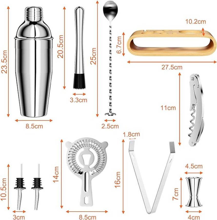 Cocktailshaker set Premium cocktailshakerset