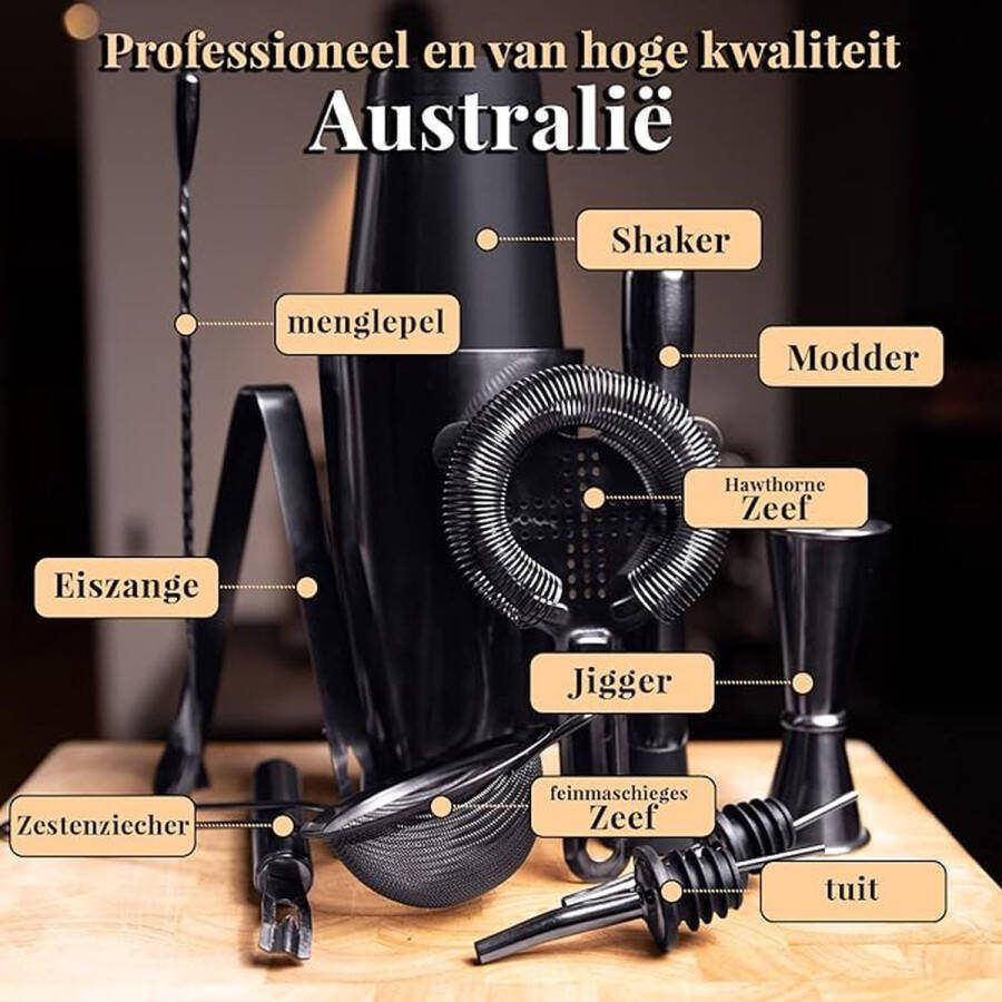Cocktailshaker set Premium cocktailshakerset