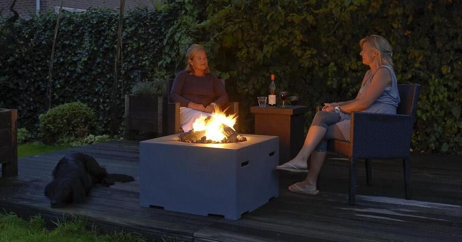 Merkloos Sans marque Cocoon Table Vierkant (Zwart) Happy Cocooning vuurtafel