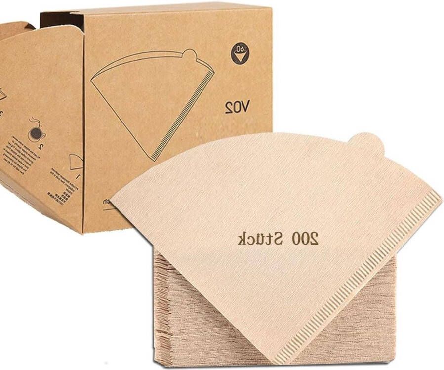 Coffee Filter Paper Filter Bags Disposable Filter Bags with Storage Box Pour Over Filter Holder Hand Filter Cup Size 4 (2-4 Cups) coffee filter paper