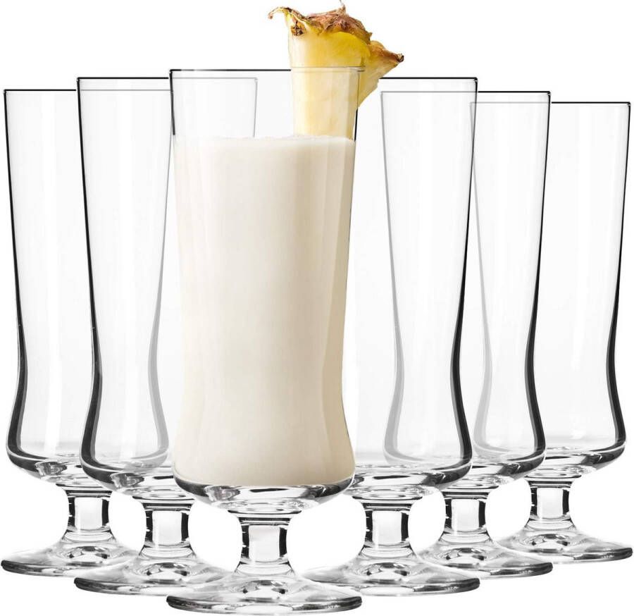 Colada cocktailglazen longdrinkglazen set van 6 300 ml Avant-Garde collectie perfect voor thuis restaurants en feesten vaatwasmachinebestendig