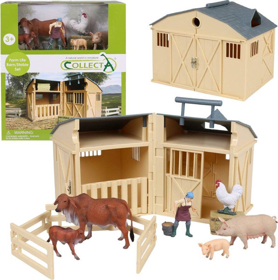 Collecta Bam Speelset Boerderijdieren Figuurset Schuur 3+
