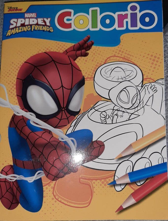 Colorio kleurboek a4 Spidey 32 kleurplaten spiderman little marvel amazing friends