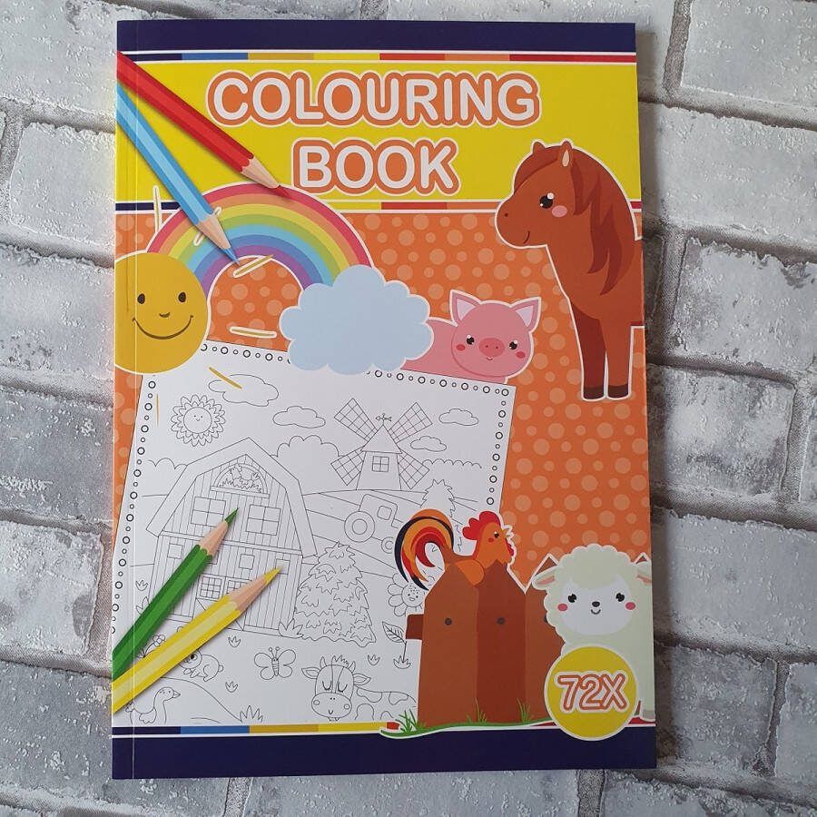 Colouring book boerderij kleurboek 72 kleurplaten creatief