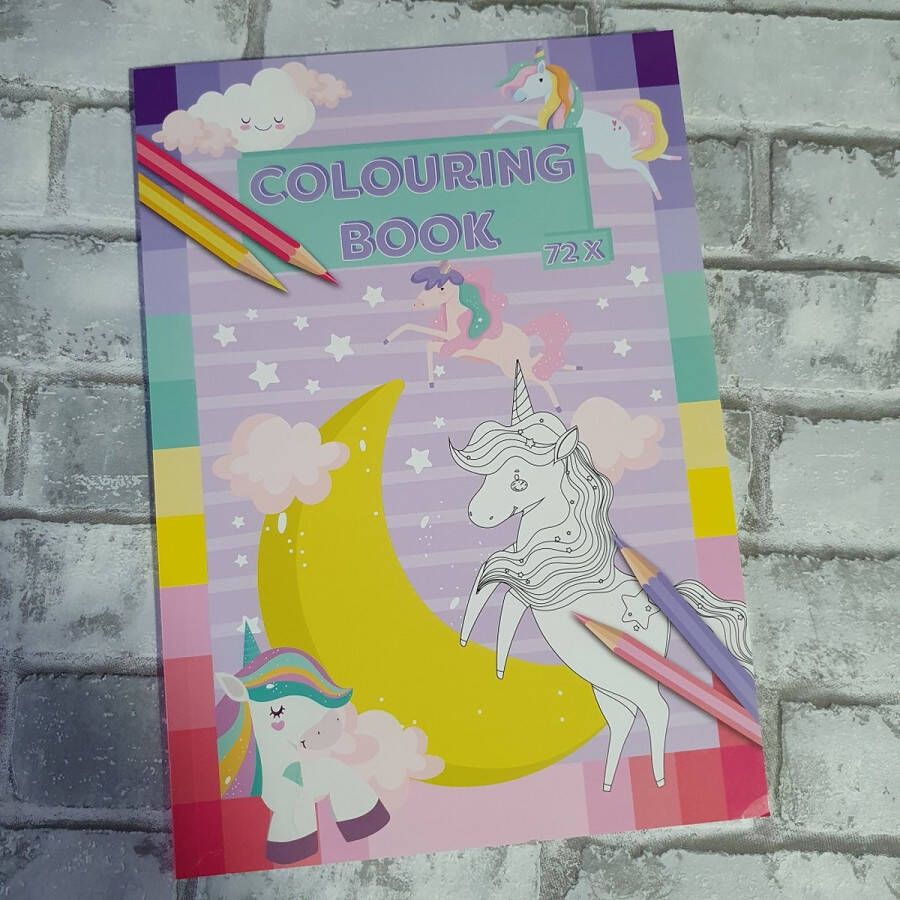 Colouring book eenhoorn kleurboek 72 kleurplaten creatief