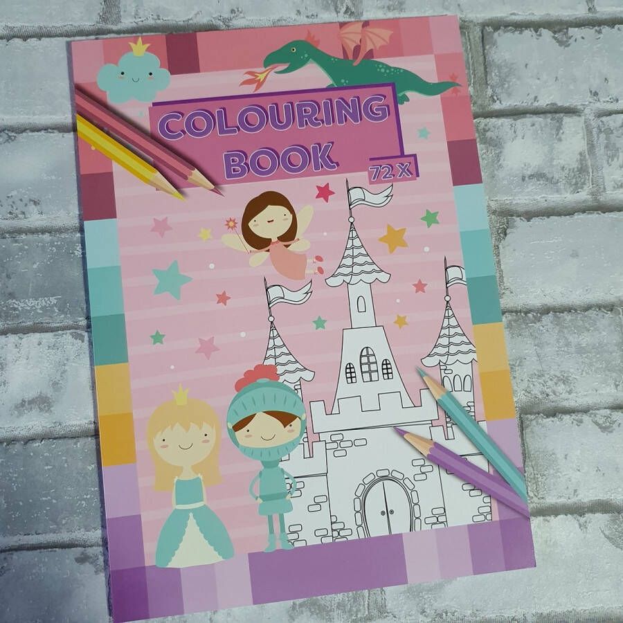 Colouring book prinsessen kleurboek 72 kleurplaten creatief