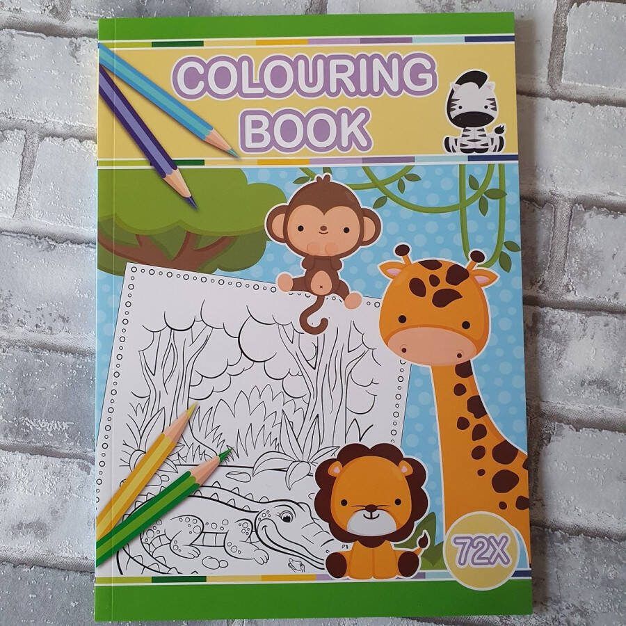Colouring book wilde dieren kleurboek 72 kleurplaten creatief