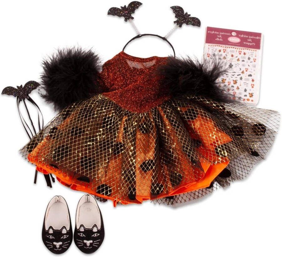 Combinatie Magie Poppenkledingmaat XL voor Staande Poppen 45-50 cm 6-Delige Kleding- en Accessoireset poppenstoel