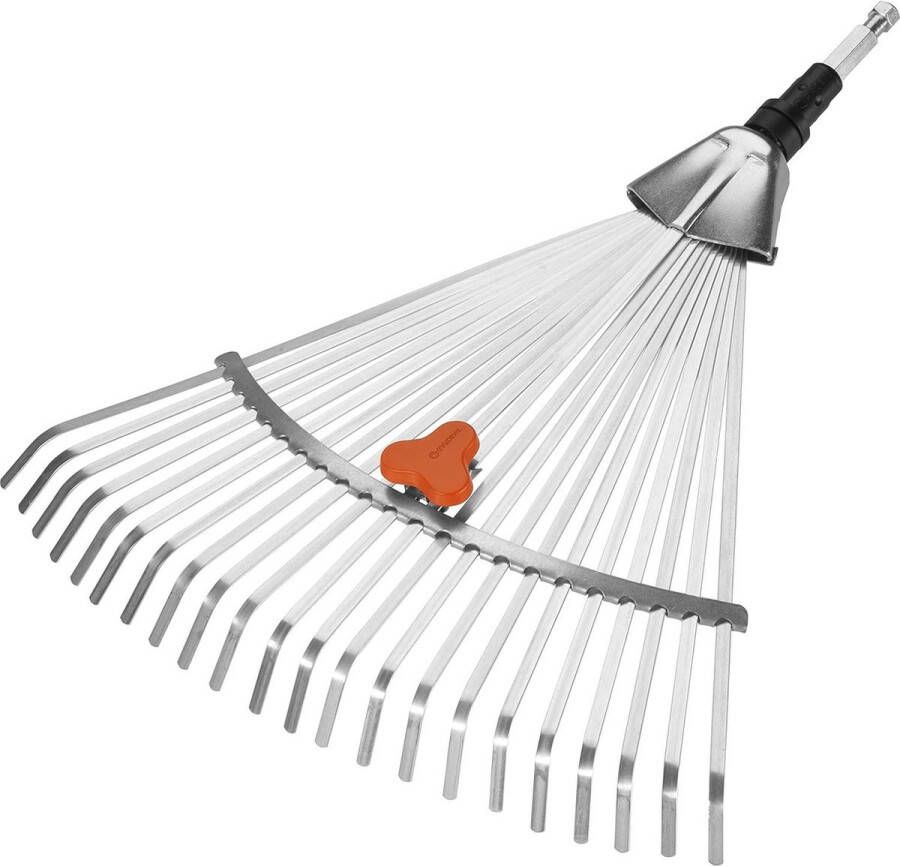 Combisystem bladhark 30-50 cm werkbreedte aanvegen van bladeren en gemaaid gras geschikt voor alle stelen combisystem lawn rake