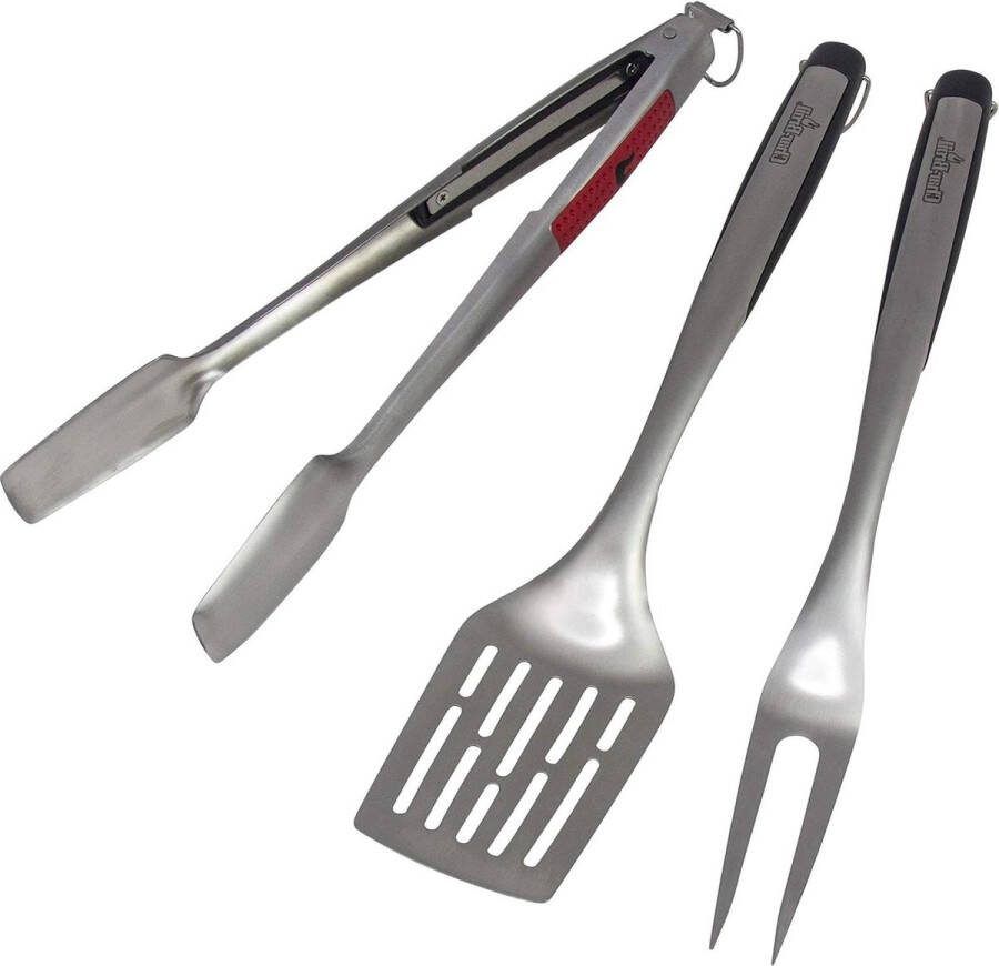 Comfort Grip 3-delig grillbestek van roestvrij staal met handvat Char-Broil 140 767 barbecue set