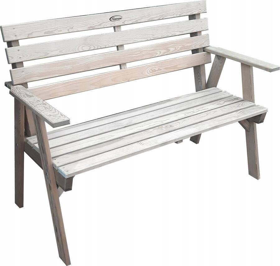 Comfortabele Houten Tuinbank GEIMPREGNEERDE Zitbank – 127x63x93cm Landelijke Tuin Banken