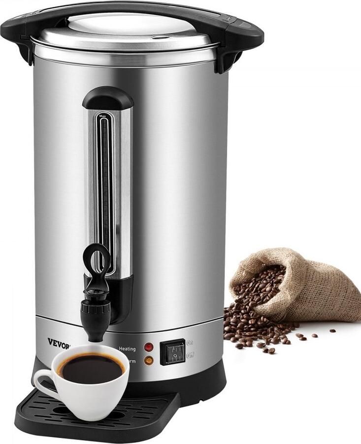 Commerciële hete drankdispenser koffie heetwaterdispenser 65 kopjes 1500W verwarmde container heetwaterdispenser 9 75L verwarmde container sapemmer voor kantoor feesten café picknick enz