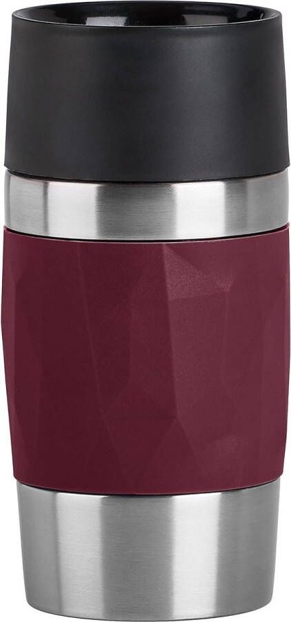 Compact Isolierbecher Travel Mug 0 3L weinrot