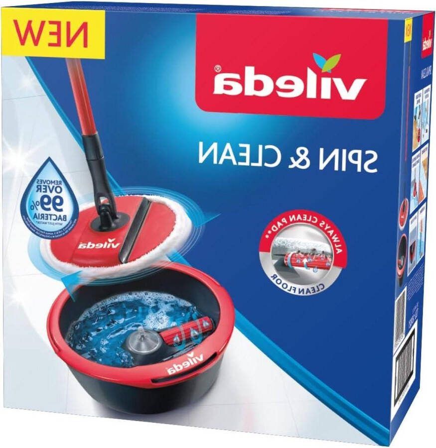 Compacte Emmer Spin & Clean Mopset met Handige Dweil Mop