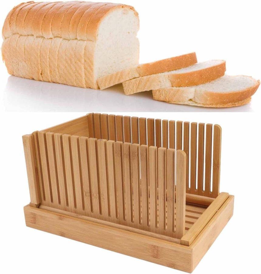 Compacte en Opvouwbare Broodsnijmachine Verstelbare Breedte Toast Snijgids Zelfgebakken Brood Snijder Bread Slicer