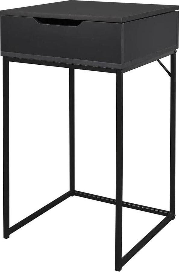 Compacte houten kaptafel Abott met opbergruimte