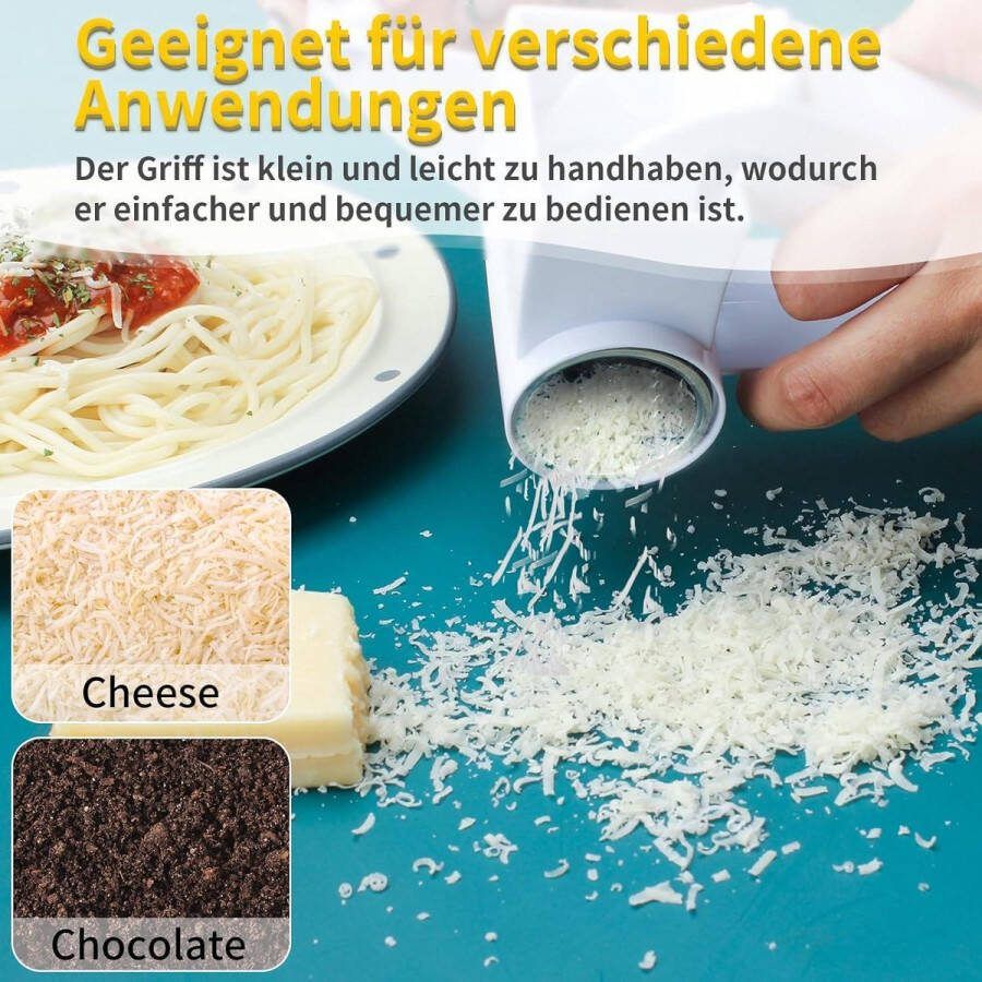 Compacte Kaasrasp met Zwengel Harde Kaas Parmezaanse Kaas Rasp en Reinigingsborstel Koken Kaas Noten Chocolade kaasmolen