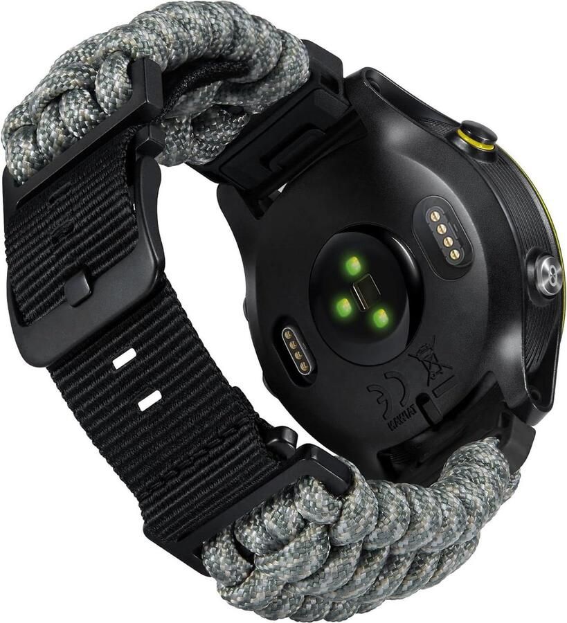 Compatibel met Garmin Horlogeband 20mm 22mm 26mm Sterk Gevlochten 550 Paracord Nylon Sportvervangingsbanden Geschikt voor Forerunner Instinct Fenix Descent Mannen Vrouwen