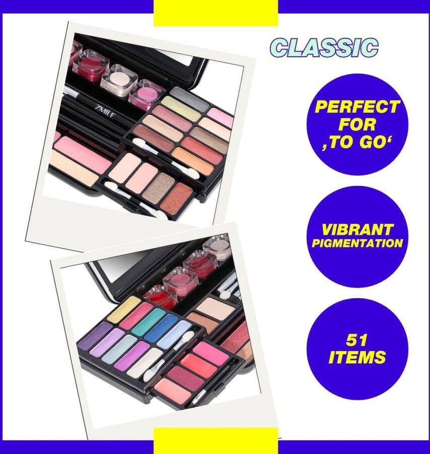 Complete Make-up koffer Classic veganistische cosmetica met make-up set Complete Make up koffer