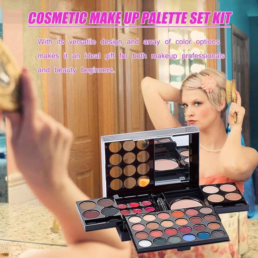 Complete Make up koffer Cosmetics Mat Glitter Oogschaduwpalet Dames Make-upset Complete Make up koffer