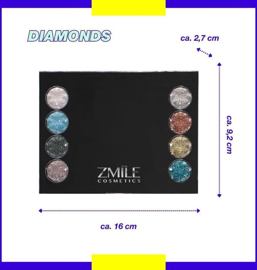 Complete Make up koffer Diamonds veganistische cosmetica met spiegel Complete Make up koffer