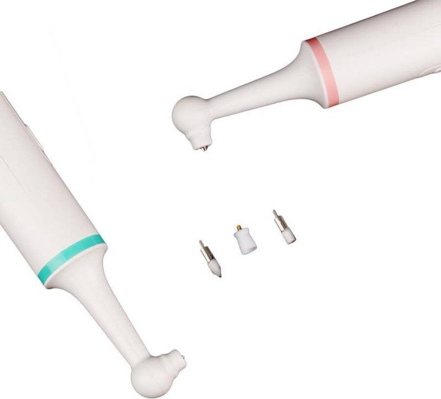 Complete Set Elektrische Tandsteen verwijderaar Tandplak Verwijderaar Tanden Polijsten Voor Witte en Gezonde Tanden ( ook voor de hond of kat) Inclusief Gratis cupje polijstpasta USB Oplaadbaar- Wit