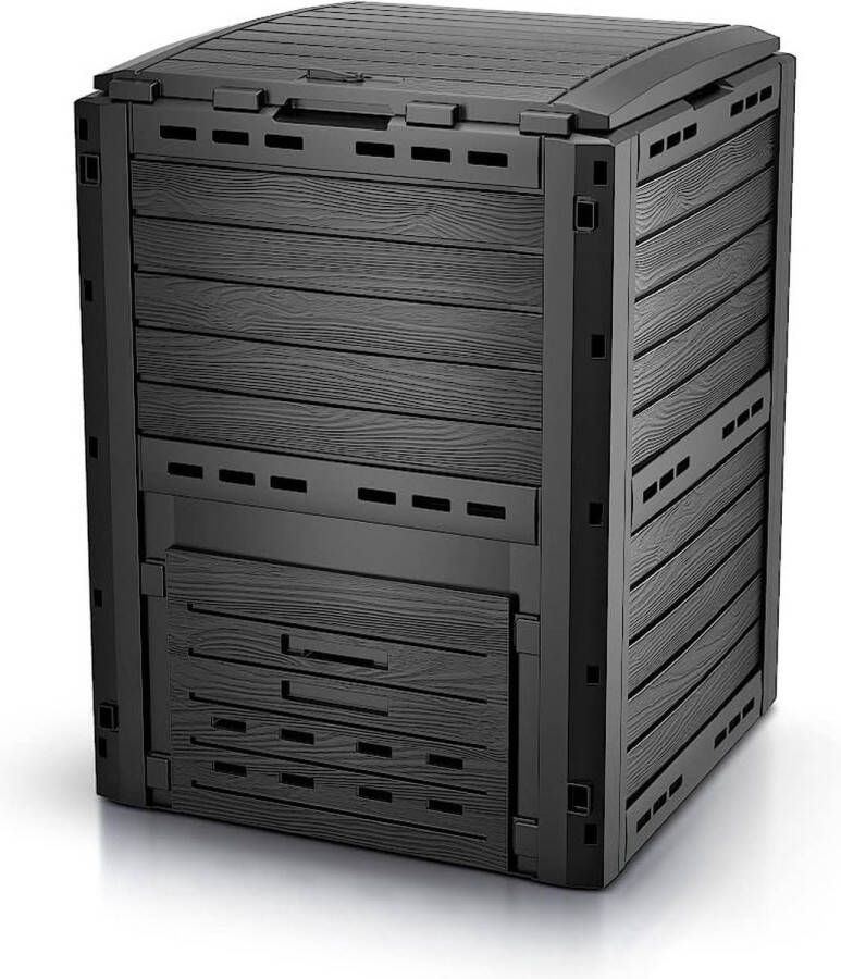 Compostbak Tuin Plastic Composters Outdoor Zwart 300L