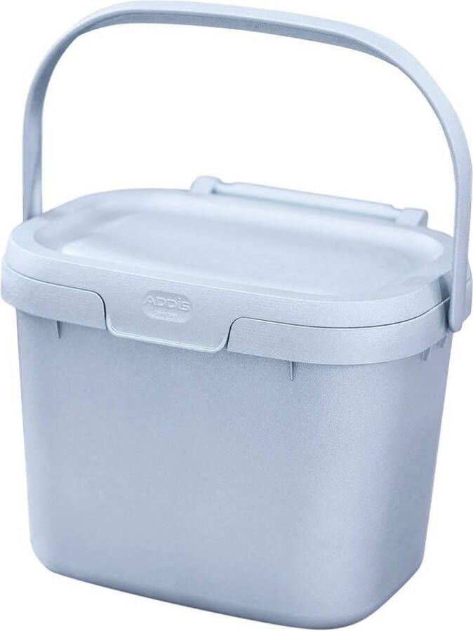 Compostemmer voor voedselafval voor de keuken van gerecycled kunststof lichtgrijs compost caddy