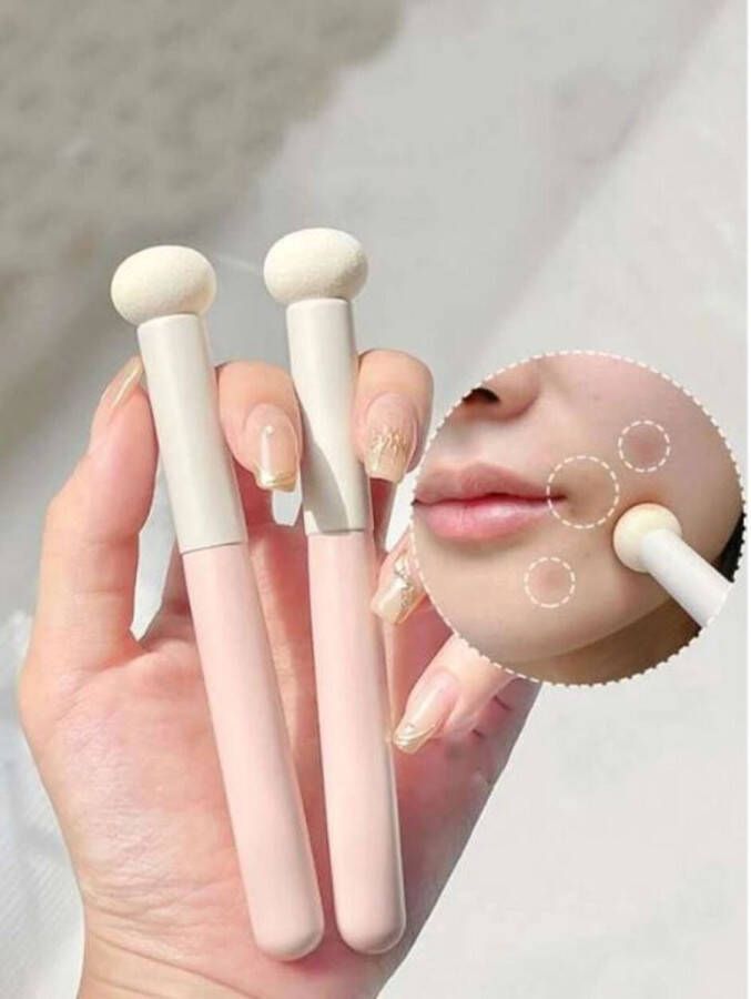 Concealer Concealerspons Concealerborstel Brush Sponsje Zachte Applicator Poederen Bolletjes 2 Stuks