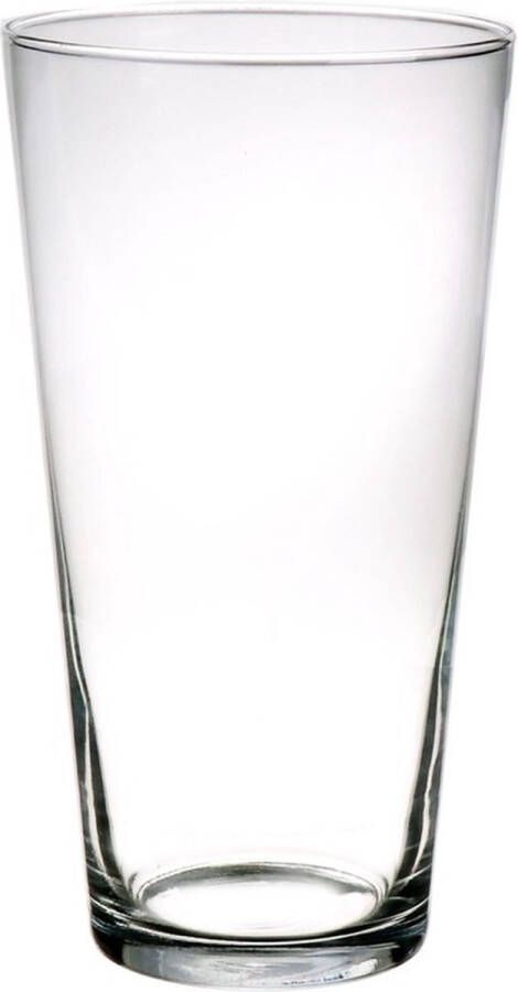 Merkloos Sans marque Conische vaas glas 30 cm Glazen bloemenvaas taps Decoratieve vazen