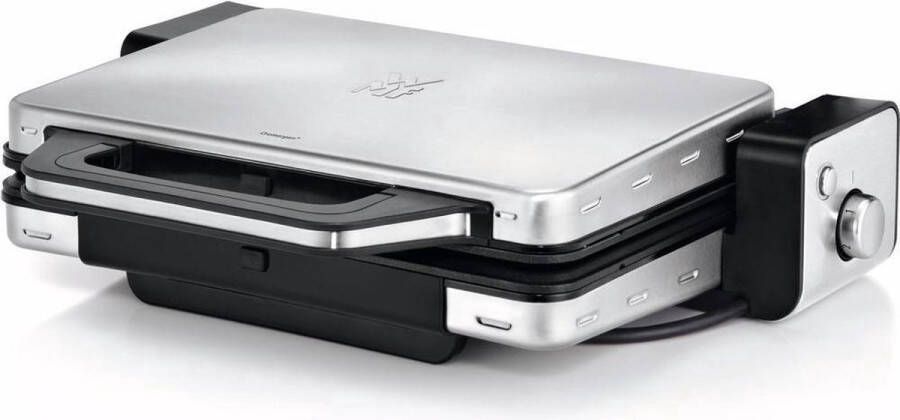 Contactgrill Tosti IJzer Panini Grill Anti Aanbaklaag 2100W Zilver