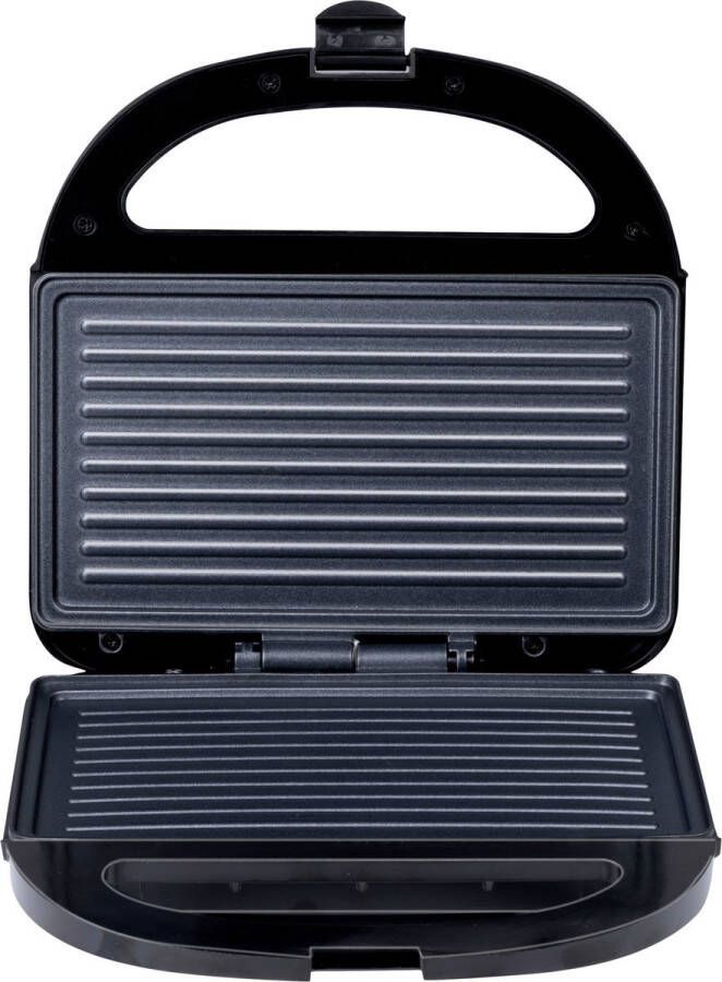 Contactgrill Tosti IJzer Panini Grill Anti Aanbaklaag 750W Zwart