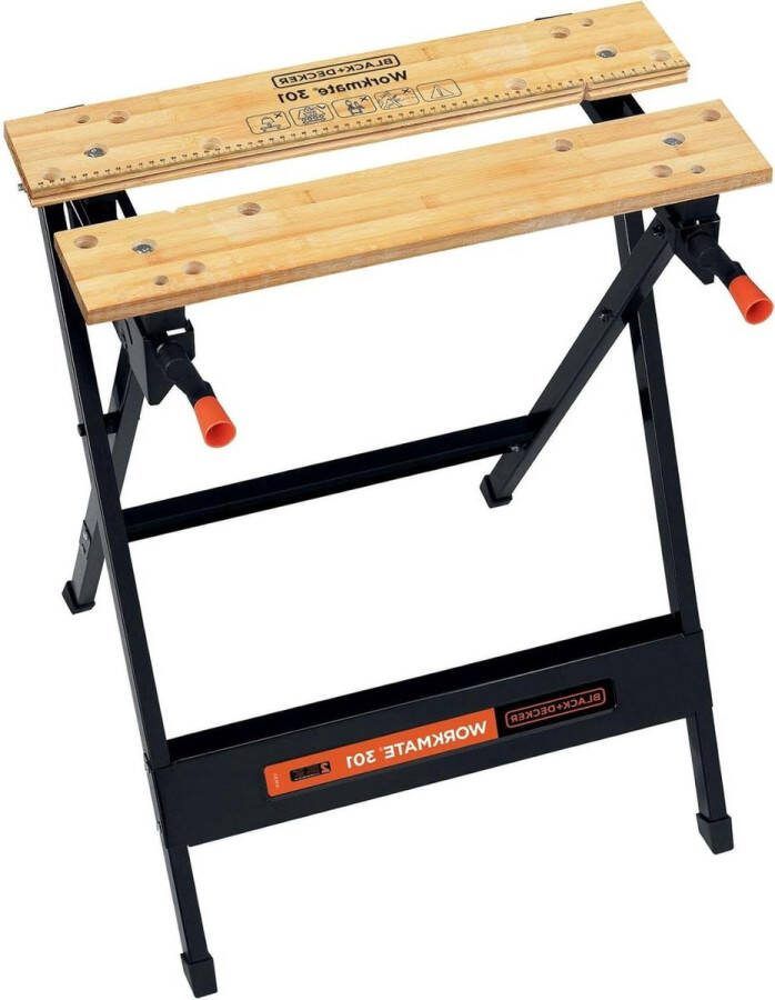 Content in html Black + Decker 809351 WM301-XJ Workmate Zwart werktafel met deksel