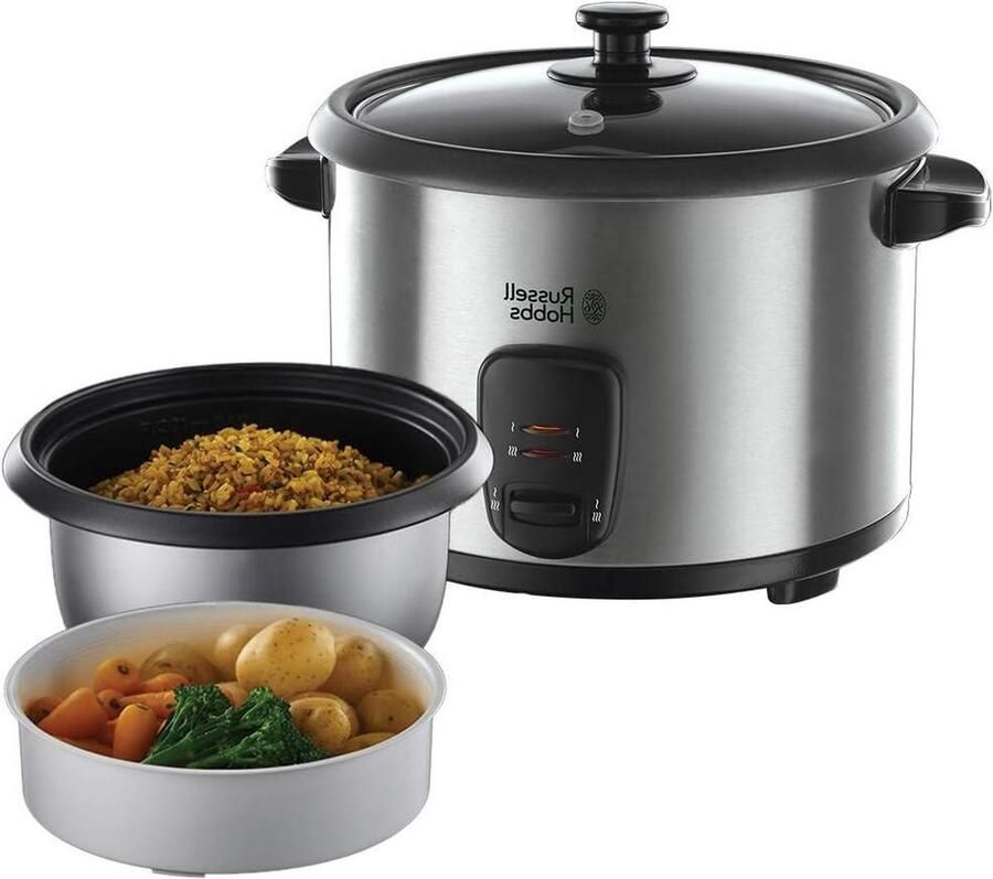 Cook@Home 700W Rijstkoker 10 Koppen RVS Zwart Warmhoudfunctie 1 stuk
