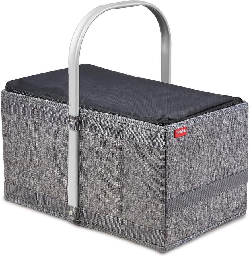 Cool Carry-Bag Winkelen Boodschappentas met Koelfunction Smart Folding System Zwart 40x24x20 cm Folding Shopping Trolley