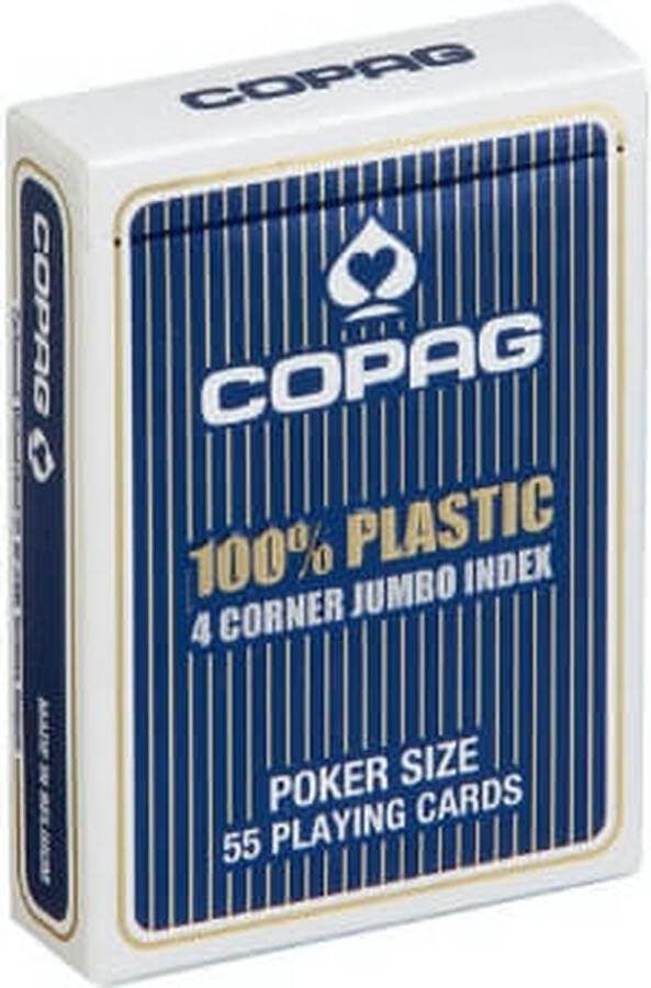 Copag poker speelkaarten blauw 2 index