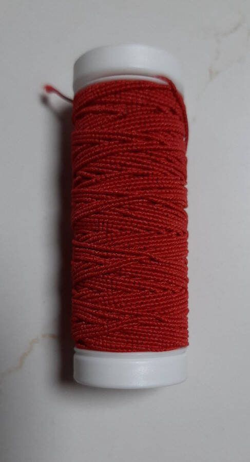 Corna elastisch garen rood col 1027 naaigaren naaielastiek elastiek draad 20 m 0 5 mm