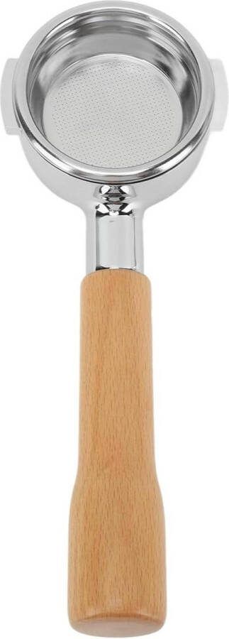 Corrosiebestendige bodemloze koffiefilterhouder 58 mm houten handvat enkele laag kantoor C1 Beuken