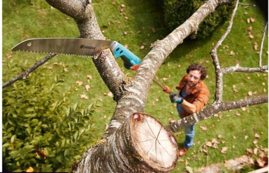 Corrosiebestendige handzaag GARDENA snoeizaag 300 P precisievertanding ophangoog en zaagbladbeschermer hout zaagsnede (8745-20) garden saw hand