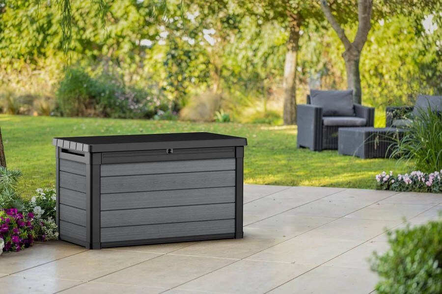 Cortina Kussenbox 100 380 l opbergruimte buitenafmetingen: 122 9 x 62 1 x 70 6 cm weerbestendig waterdicht Evotech materiaal