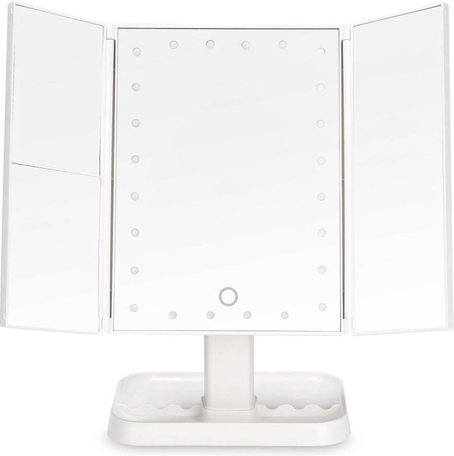 Cosmetic Mirror with Lighting Cosmetic Mirror Lighting Foldable 1X 2X 3X Makeup Mirror Cosmetic Mirror Lighting LED Makeup Mirror Foldable Cosmetic Mirror Makeup Mirror with Touch